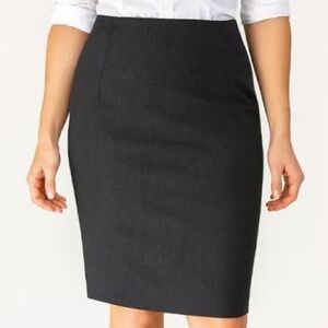 Liverpool Gray Tweed Knit Stretch Pencil Skirt Pull On 4 27 NEW